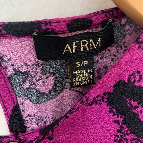 NWT AFRM Violaine Cheetah Smocked Mini Dress - Picture 13 of 16